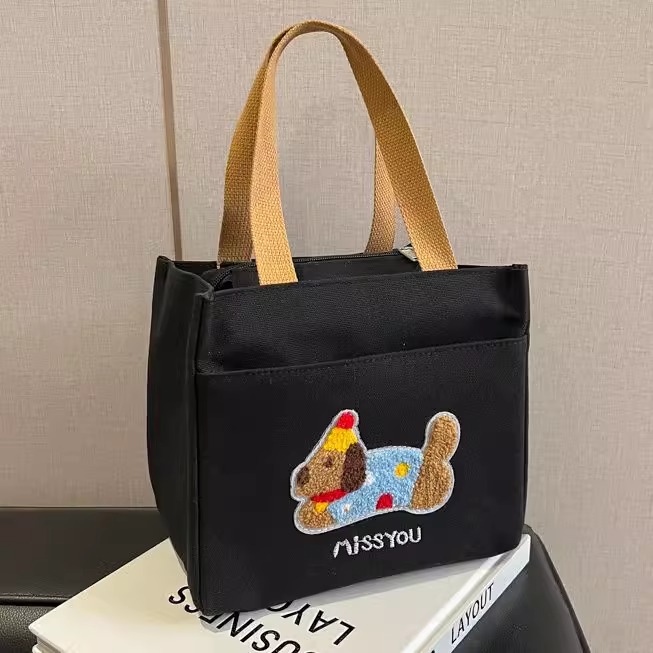 キャンバストート わんちゃん刺繍ミニトート