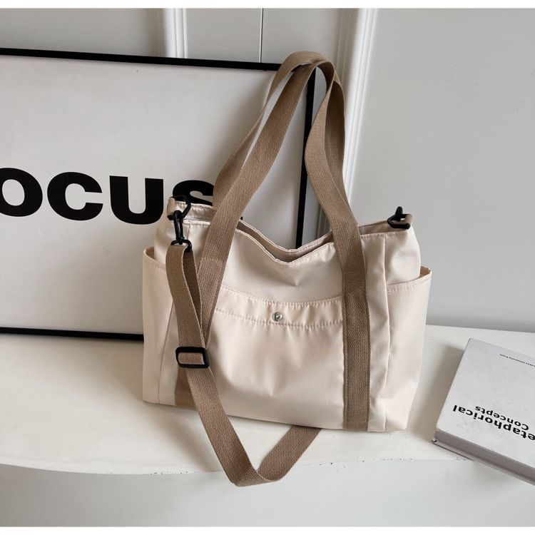大容量キャンバストートバッグ ショルダー対応 帆布素材