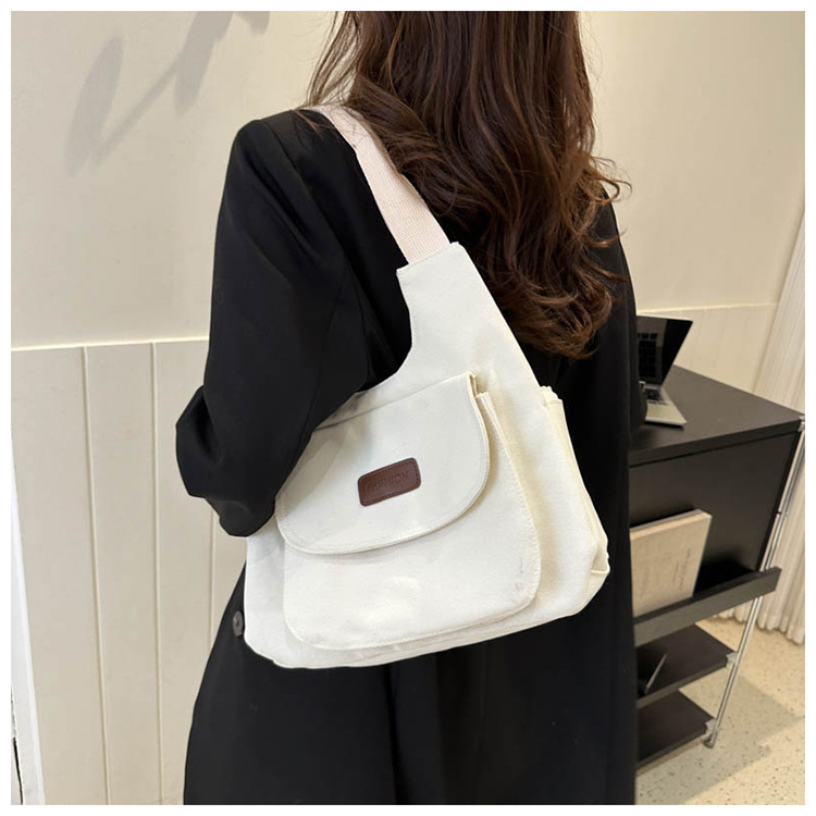 大容量キャンバストートバッグ 手提げ肩掛け二用マザーズバッグ