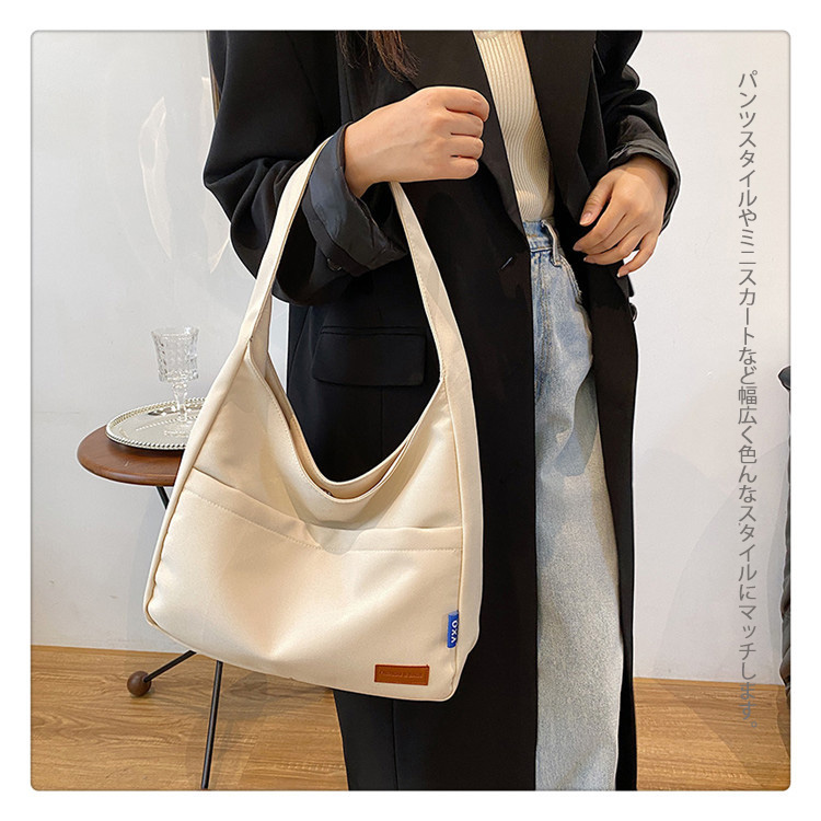帆布キャンバストートバッグ 大容量 肩掛けショルダー