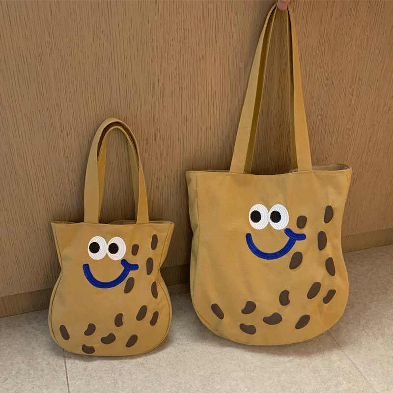 可愛いクッキー柄キャンバストートバッグ