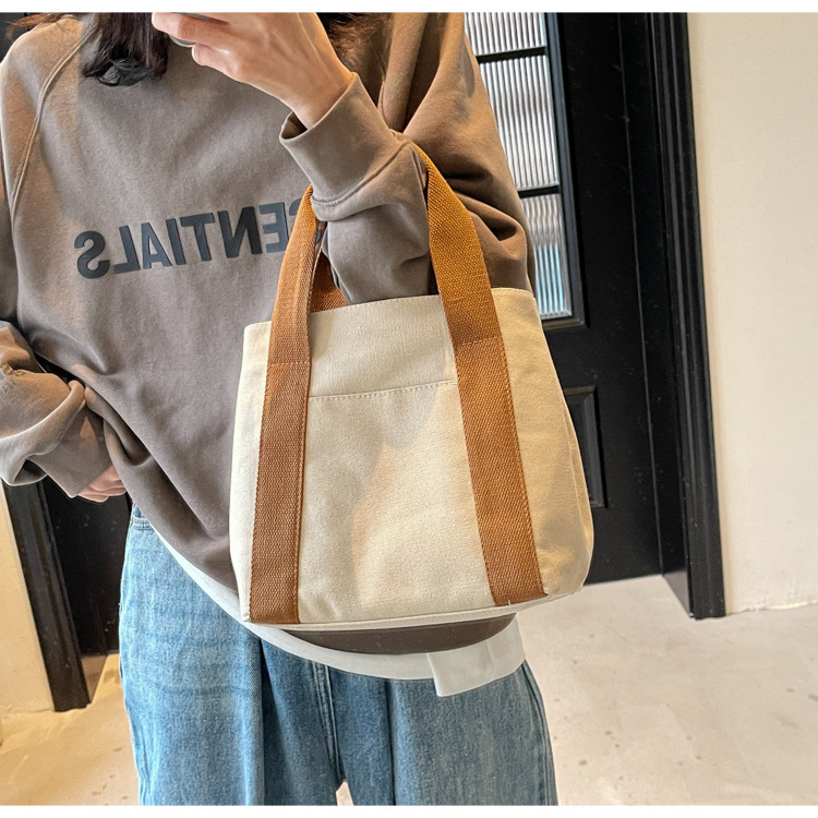 キャンバストート 日常のお供 シンプルトート