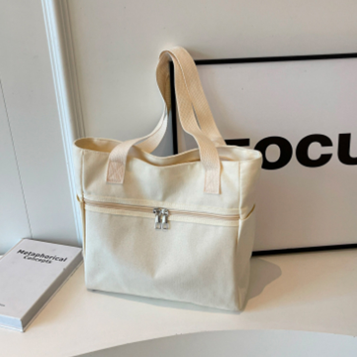 キャンバストート 大容量帆布トートバッグ レディース肩掛け多機能