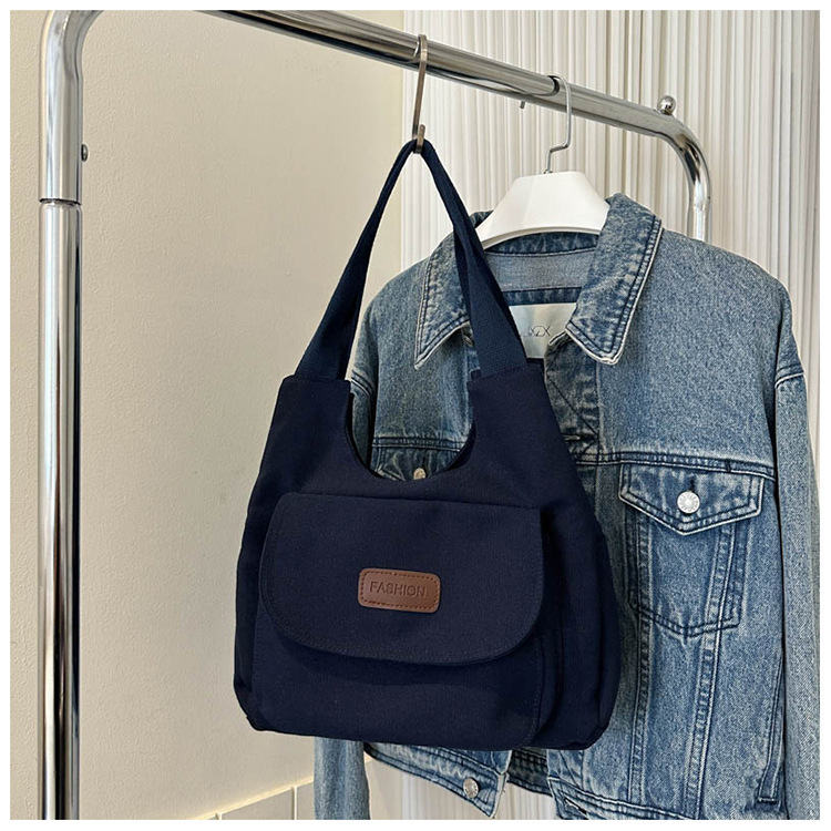 大容量キャンバストートバッグ 手提げ肩掛け二用マザーズバッグ