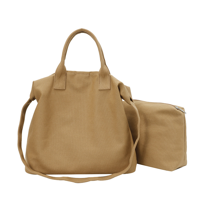 キャンバストート シンプル2WAYバッグ＆ポーチセット
