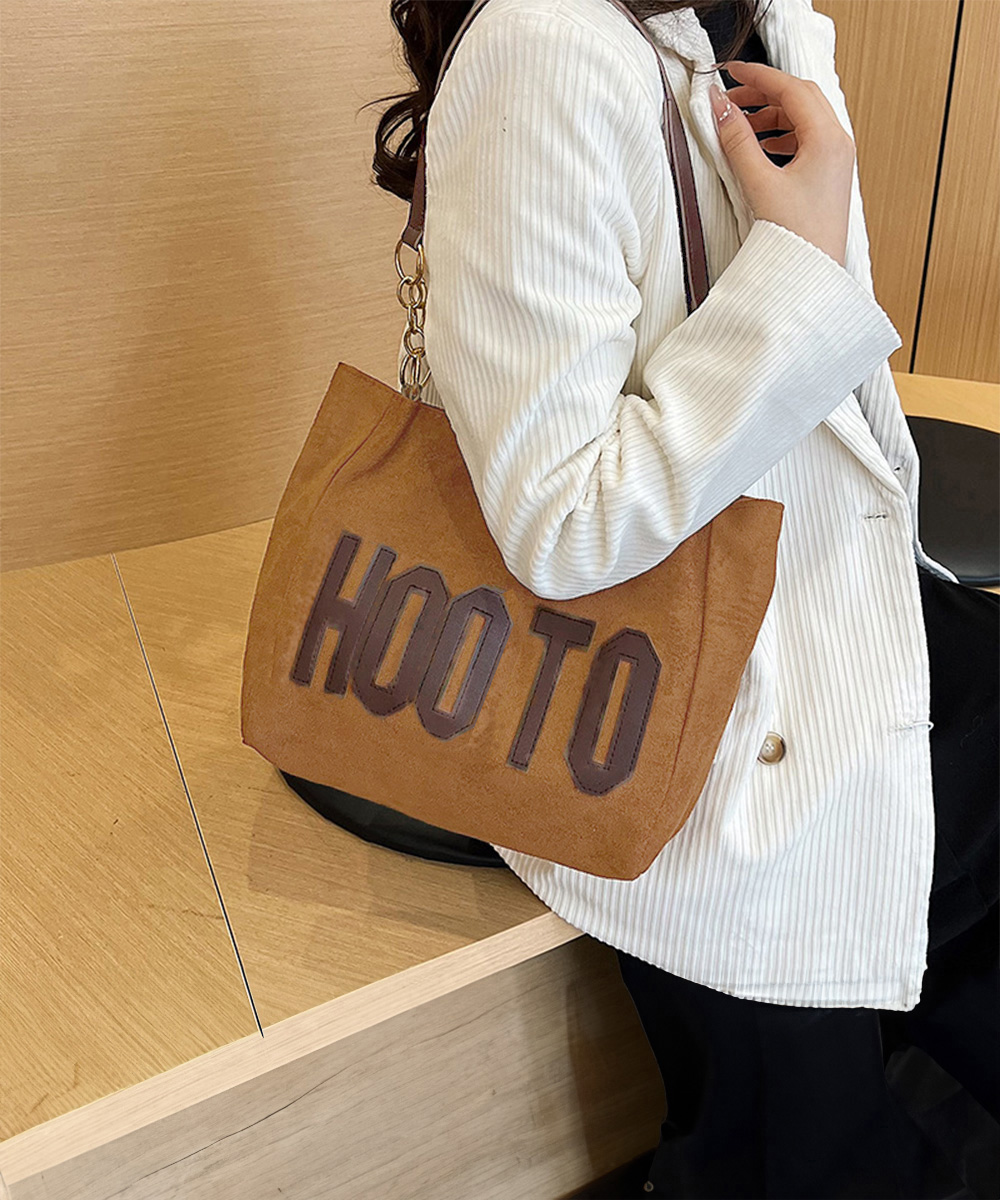 文字ロゴキャンバストートバッグ 肩掛け