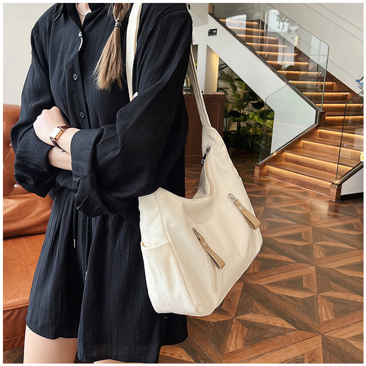 キャンバストート 大容量帆布ショルダートートバッグ