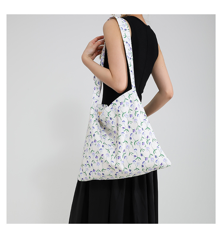 花柄キャンバストート ショルダーバッグ レディース