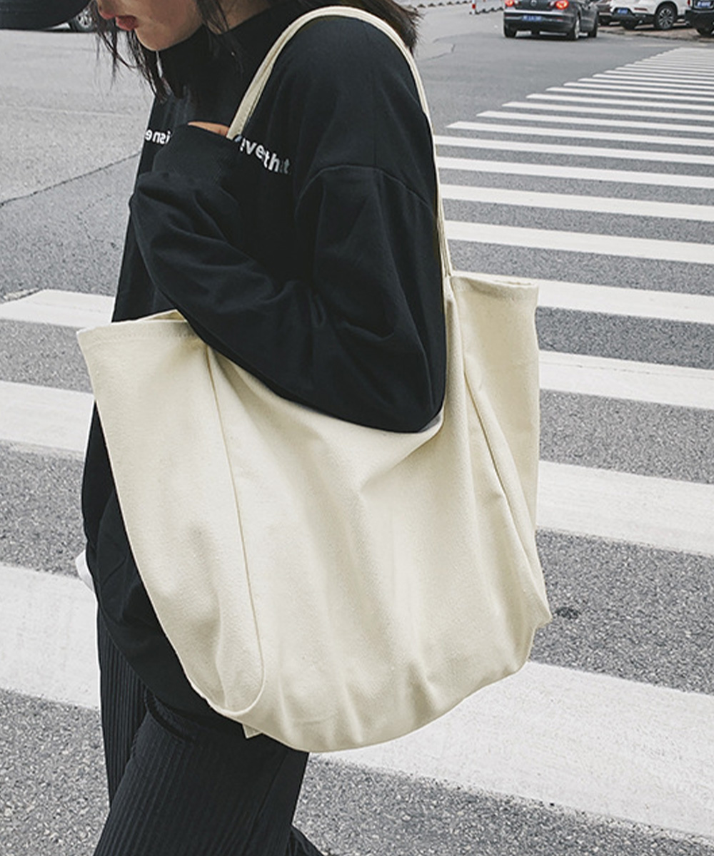 大容量キャンバストートバッグ 帆布製 通勤通学鞄