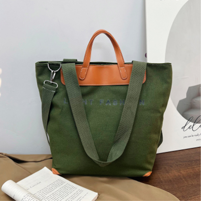 帆布大容量キャンバストート ショルダー兼用バッグ