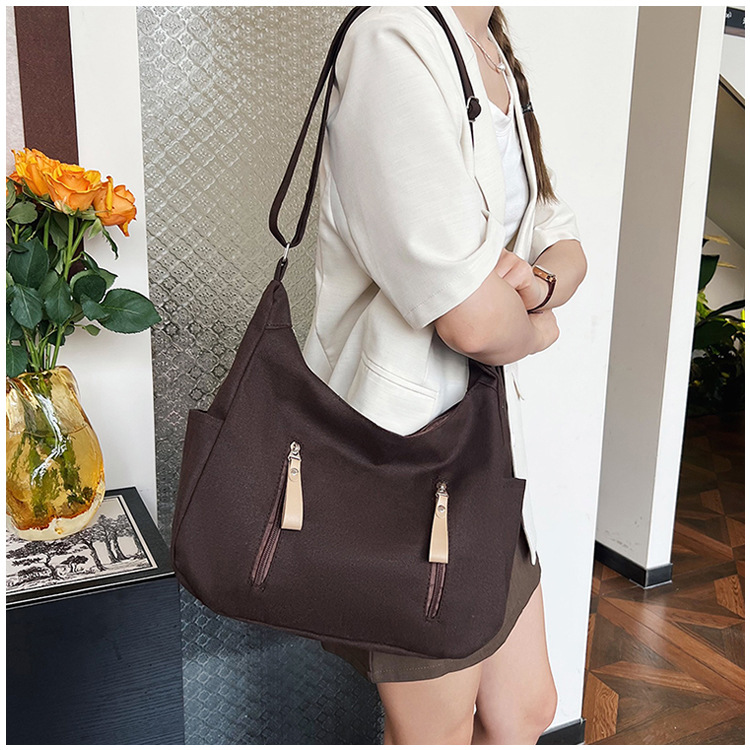 キャンバストート 大容量帆布ショルダートートバッグ