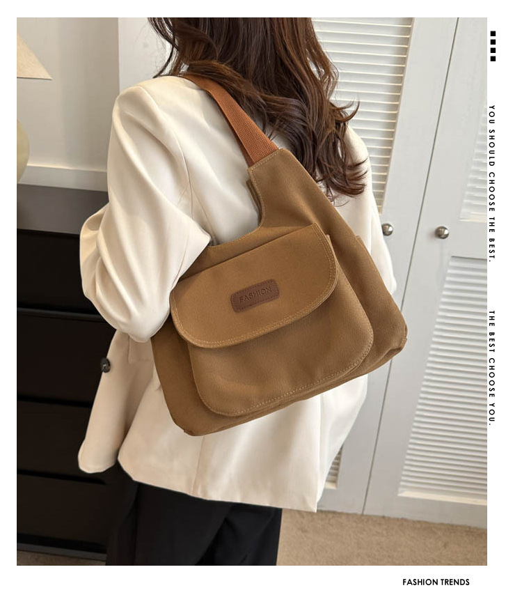 大容量キャンバストートバッグ 手提げ肩掛け二用マザーズバッグ