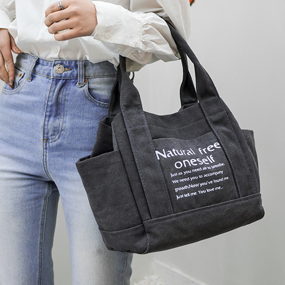 キャンバストート 帆布トートバッグ レディース 4色展開 韓国風