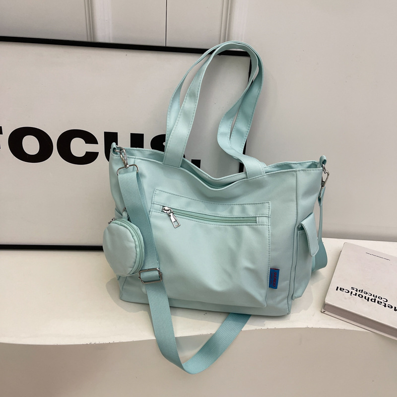 キャンバストート ミニマルポケット付きキャンバストート