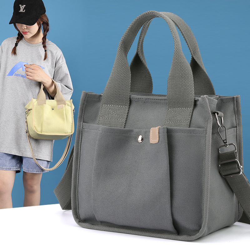 キャンバストート 日常のお供 コンパクトトート