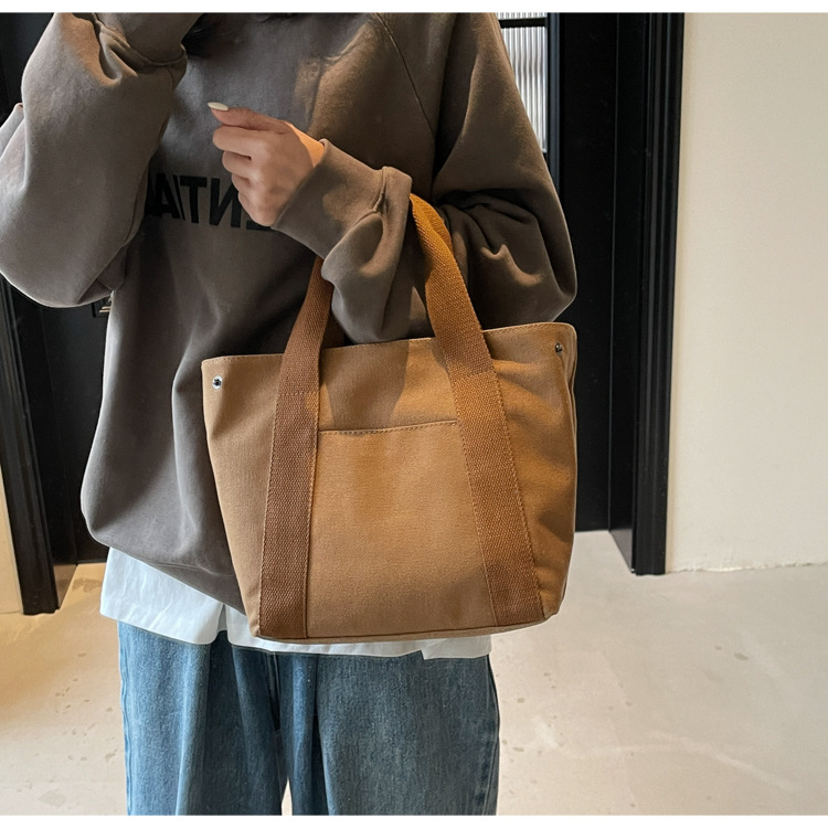 キャンバストート 日常のお供 シンプルトート