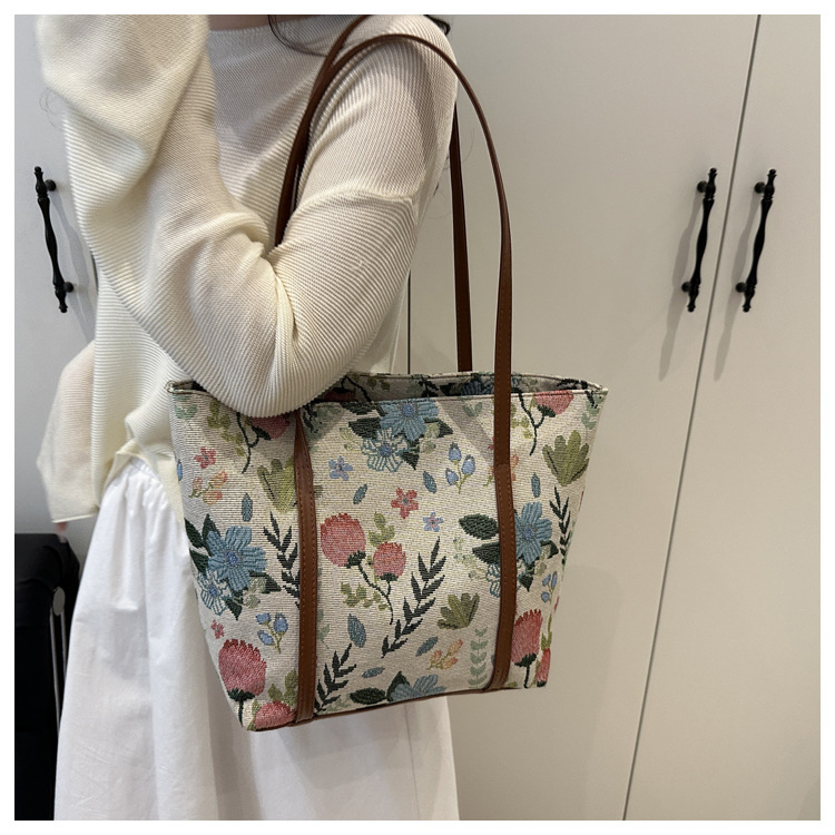 キャンバストート 花園の彩り ミニトート