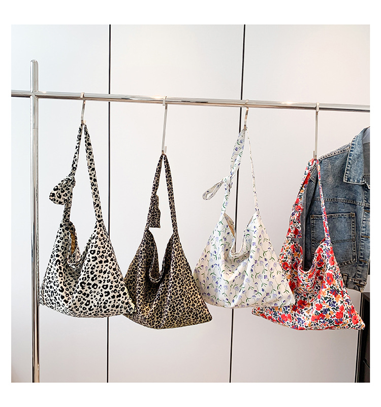 花柄キャンバストート ショルダーバッグ レディース