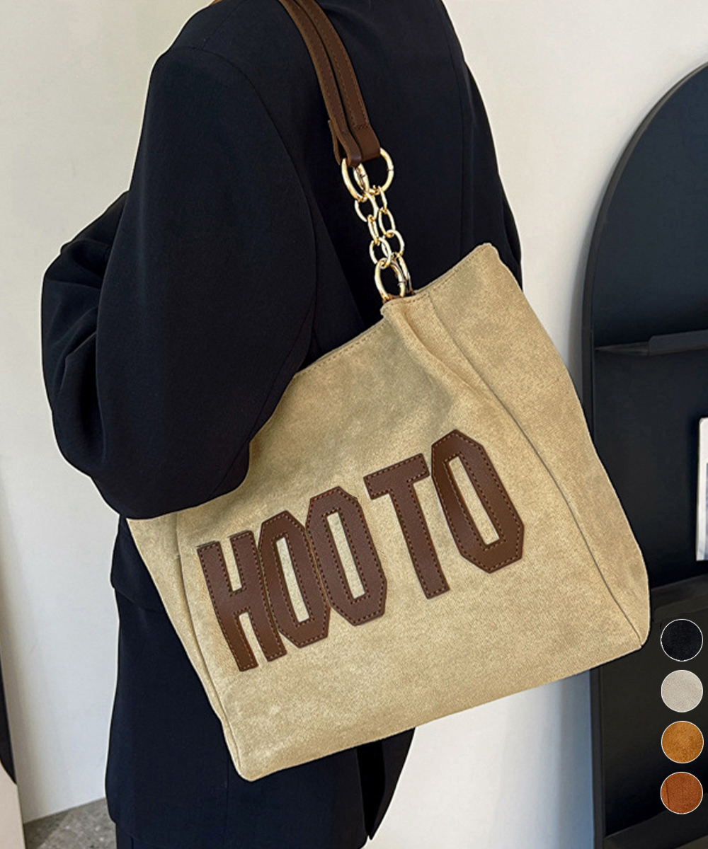 文字ロゴキャンバストートバッグ 肩掛け