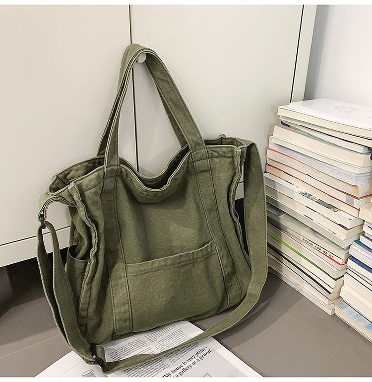 キャンバストート シンプル大容量ショルダートート