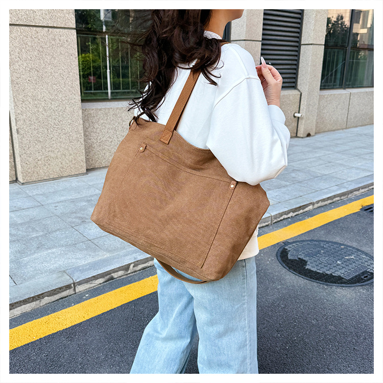 キャンバストート 2WAYで使えるシンプル帆布バッグ