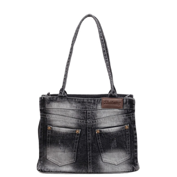 トートバックメンズ 男女兼用 大容量 デニム 肩掛けバッグ おしゃれ 