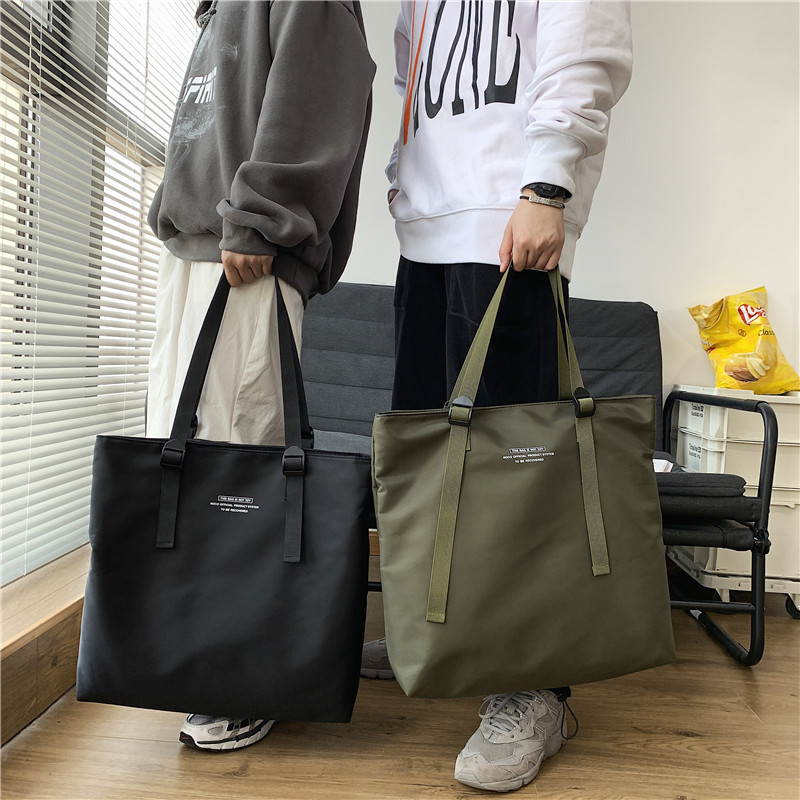 トートバックメンズ 大容量ナイロントートバッグ 肩掛け対応シンプル鞄