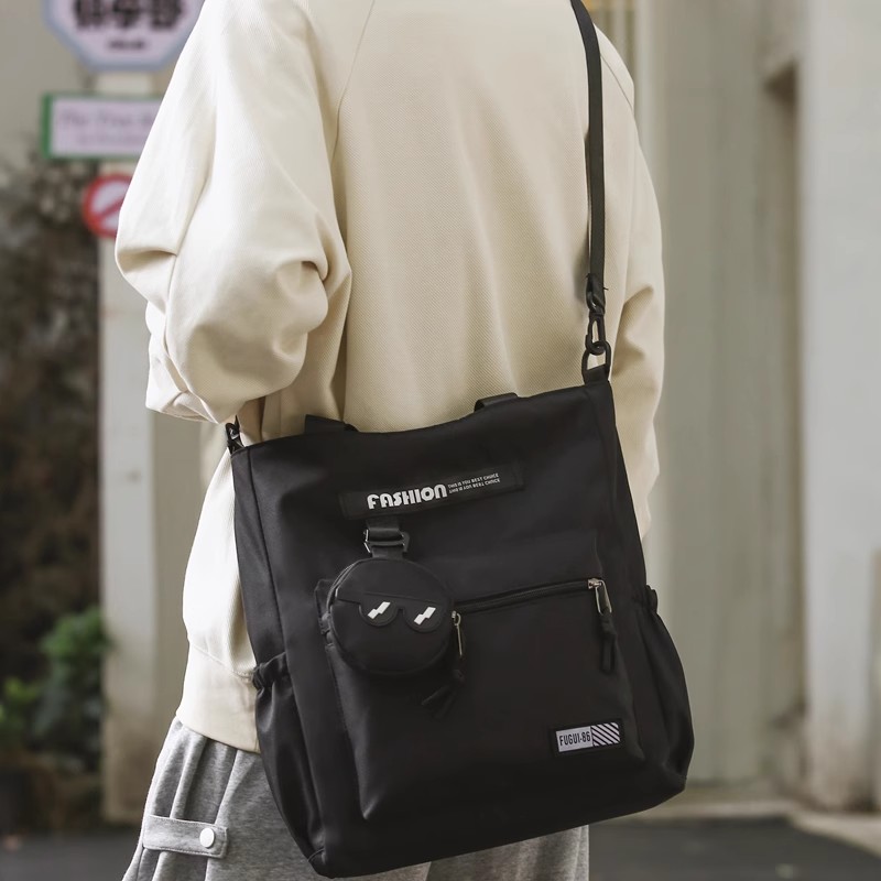 トートバックメンズ ストリート風多機能ポケットトート