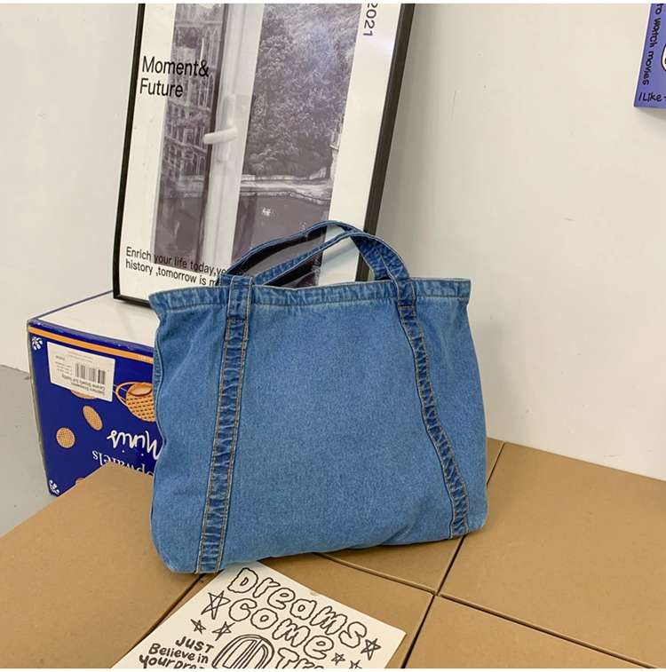 トートバックレディース カジュアルデニムトートバッグ