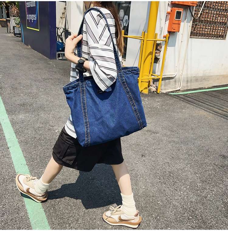 トートバックレディース カジュアルデニムトートバッグ