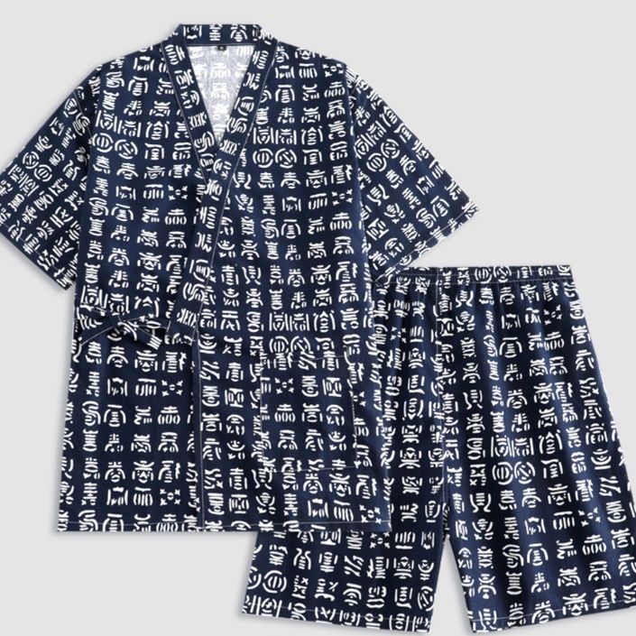 サウナウェア 古代文様ゆったりセットアップ