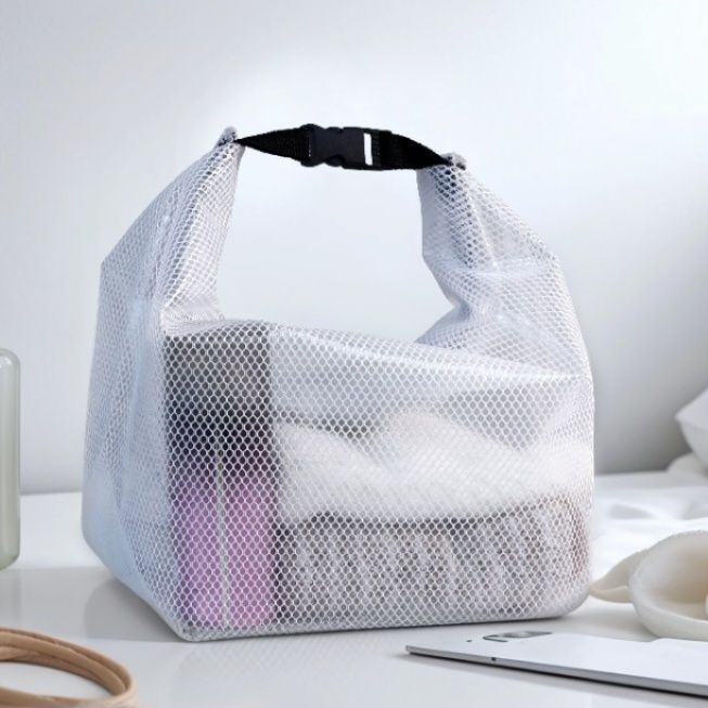 サウナグッズ 半透明メッシュ防水サウナバッグ