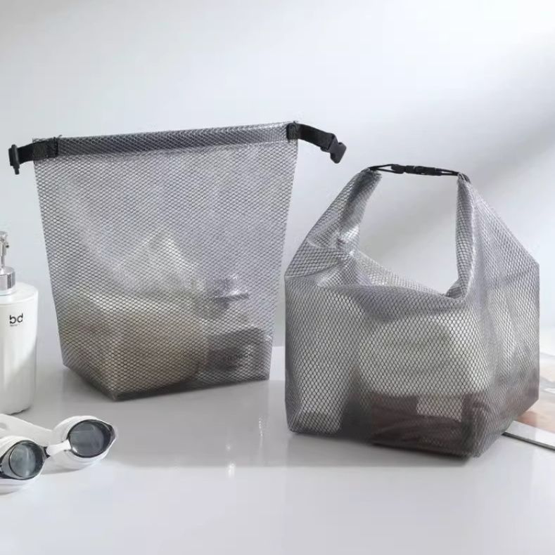 サウナグッズ 半透明メッシュ防水サウナバッグ