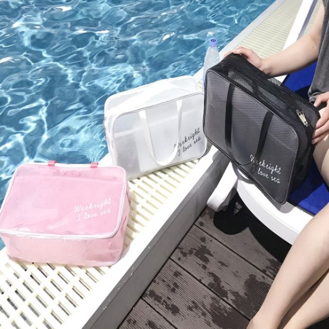 サウナグッズ メッシュ防水サウナバッグ