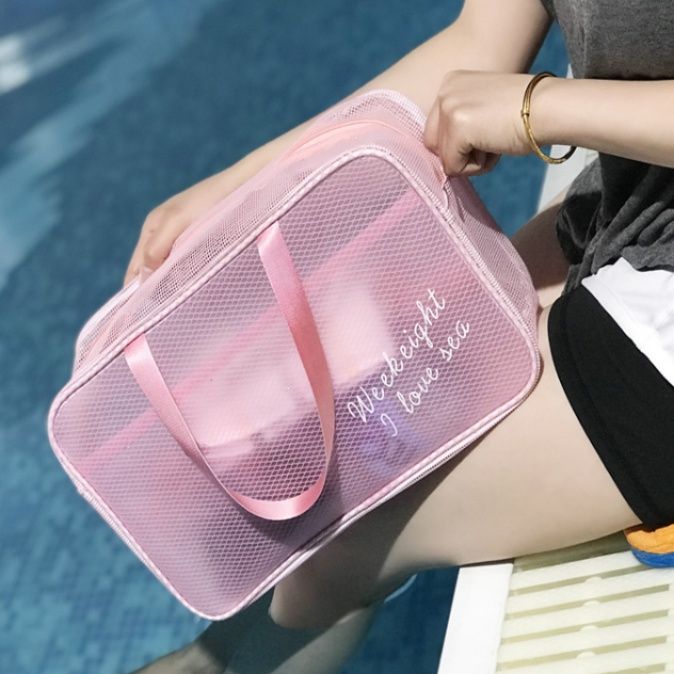 サウナグッズ メッシュ防水サウナバッグ