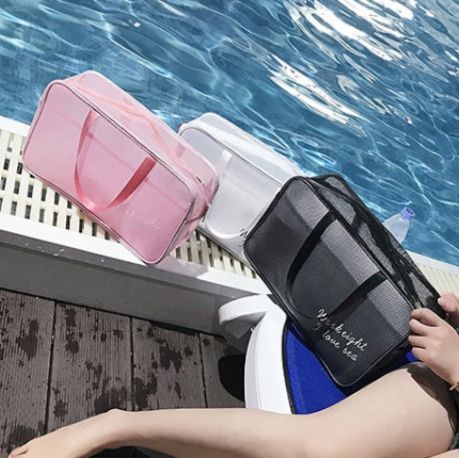 サウナグッズ メッシュ防水サウナバッグ