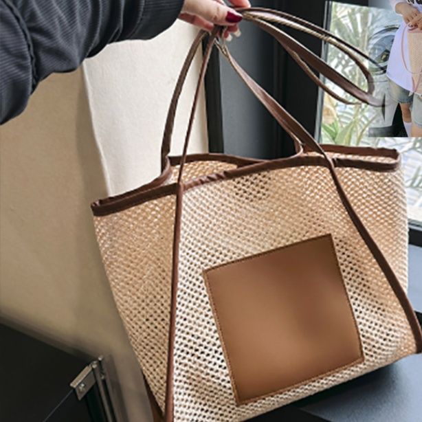 サウナグッズ サウナバッグ 透け感編み込みサウナバッグ 大容量軽量涼しげ網目トート