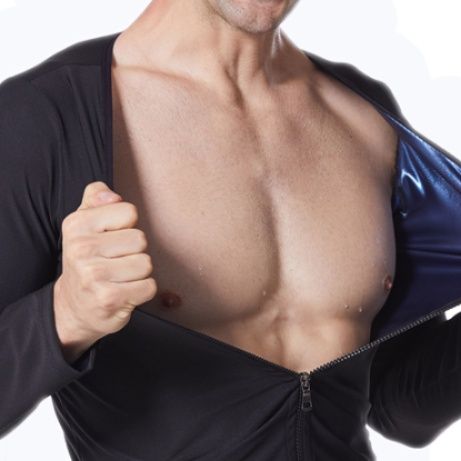 サウナグッズ 発汗促進長袖ジッパー式サウナウェア