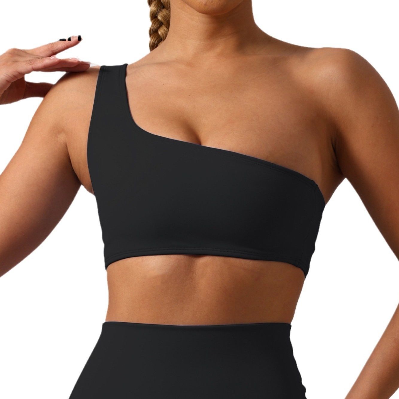 サウナグッズ ワンショルダー吸汗速乾サウナウェア スポーツブラトップ