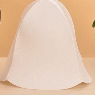 サウナグッズ 耳当て付き鐘型フェルトサウナハット