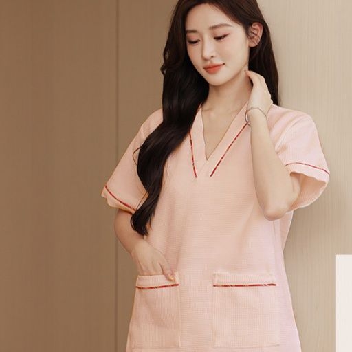 サウナグッズ 男女兼用ワッフル生地半袖セットアップサウナ着