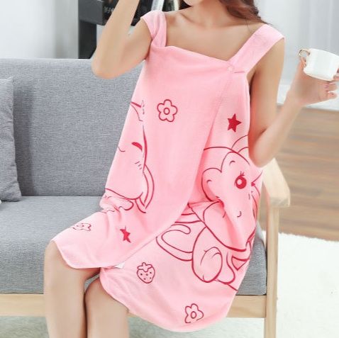 サウナグッズ 可愛らしいリボンと蝶柄のサウナ用巻きタオル