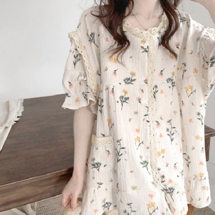 サウナグッズ 花柄サウナウェア ルームウェア 三種類セット