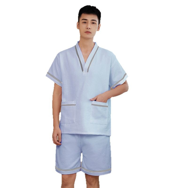 サウナグッズ 男女兼用ワッフル生地半袖セットアップサウナ着