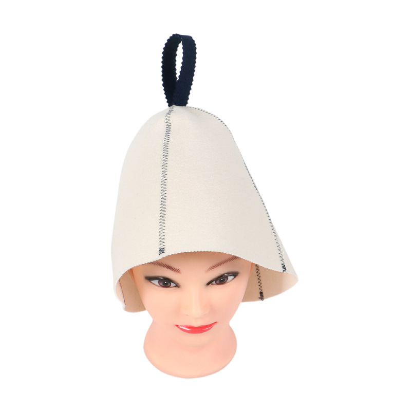 サウナグッズ 配色切替デザインフェルト素材サウナハット