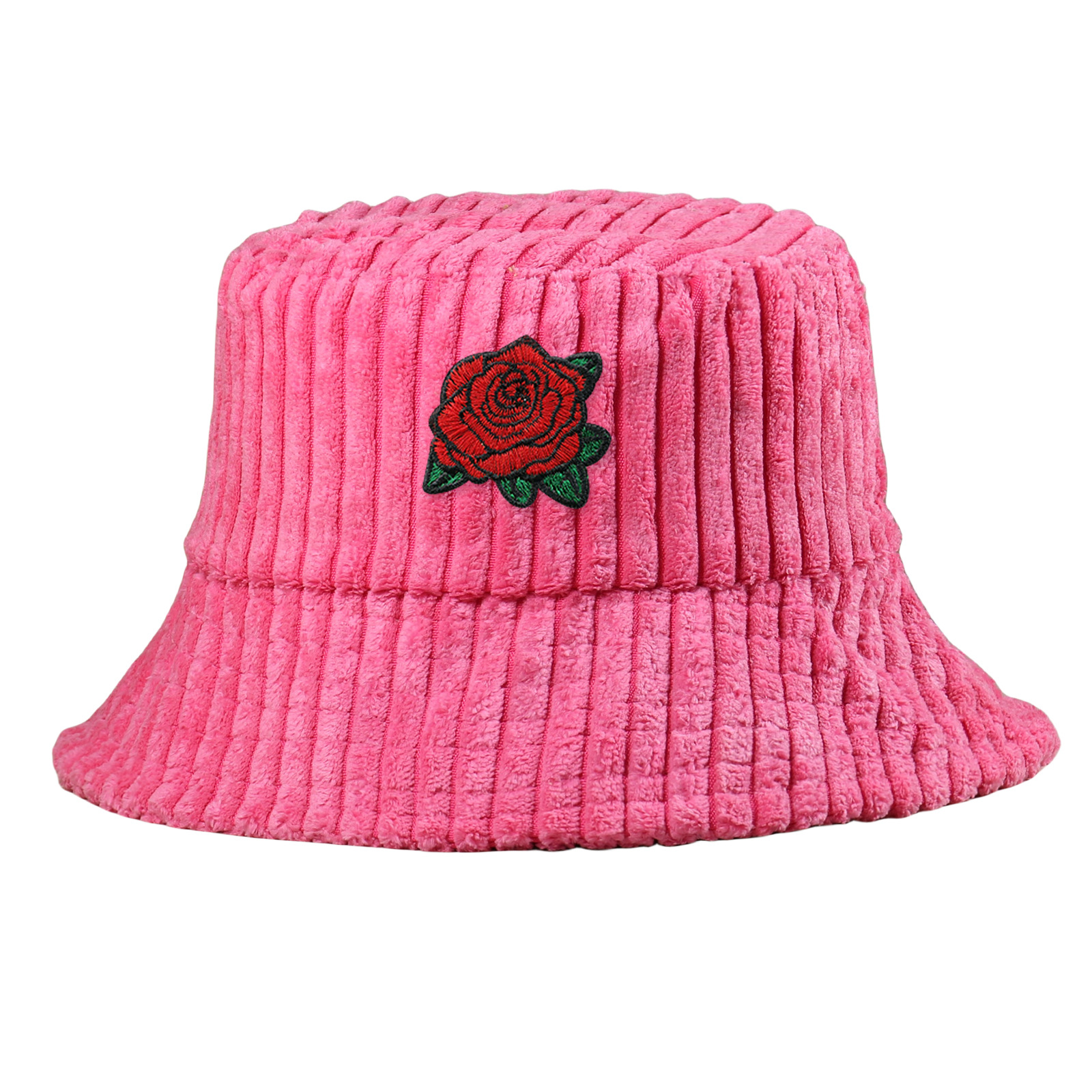 サウナグッズ 薔薇刺繍入りコーデュロイサウナハット