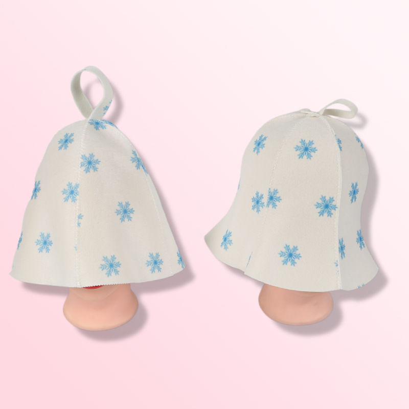 サウナグッズ 配色切替デザインフェルト素材サウナハット