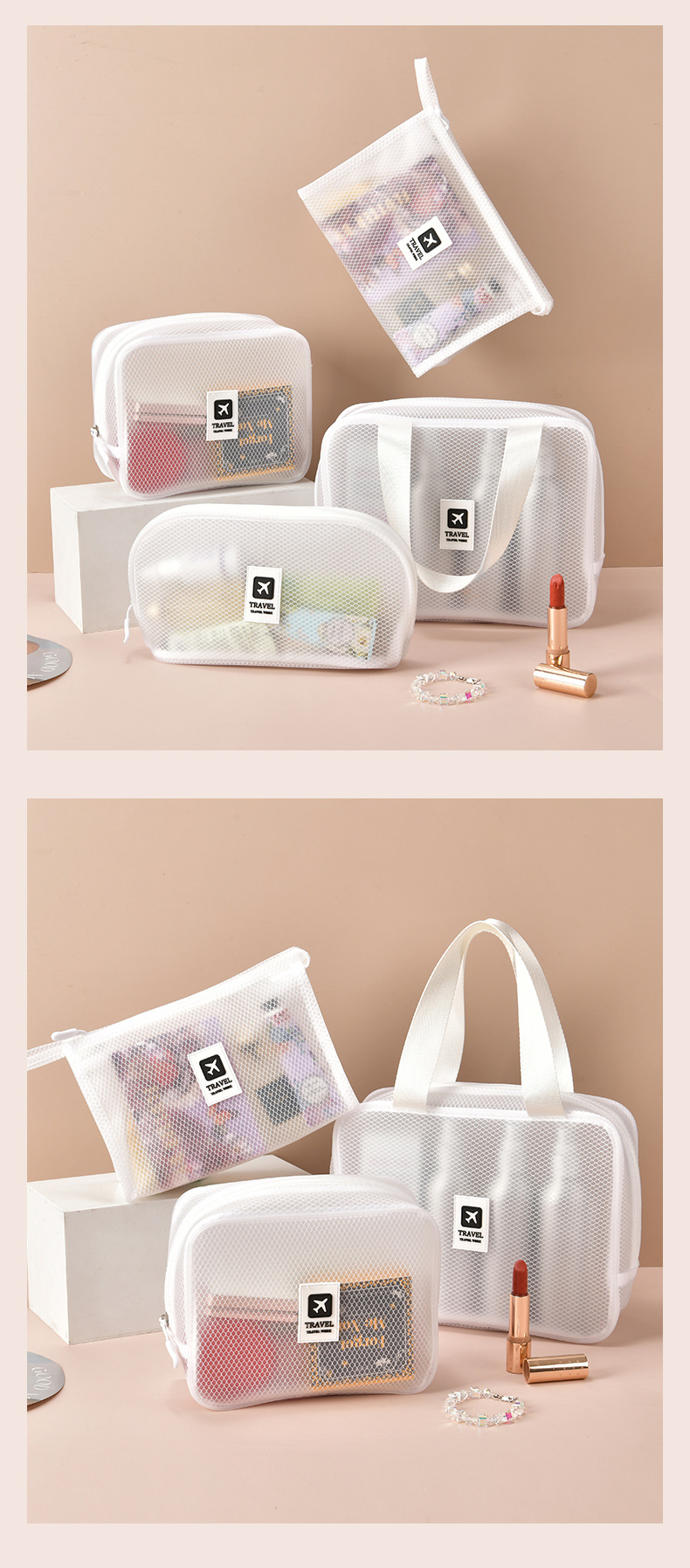 サウナグッズ 透明メッシュ サウナ整理袋