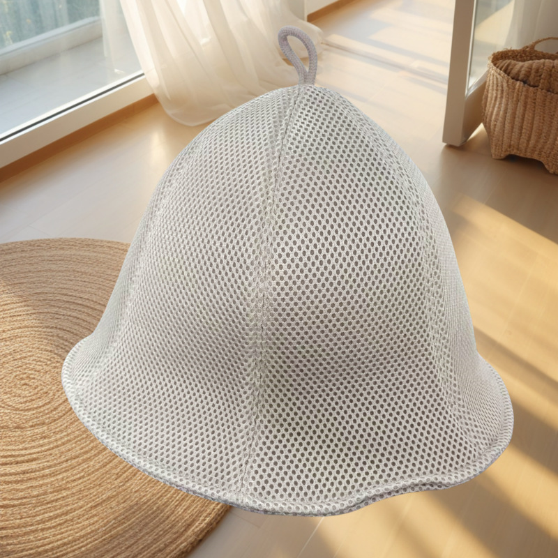 サウナグッズ 通気性抜群折りたたみ式メッシュサウナハット