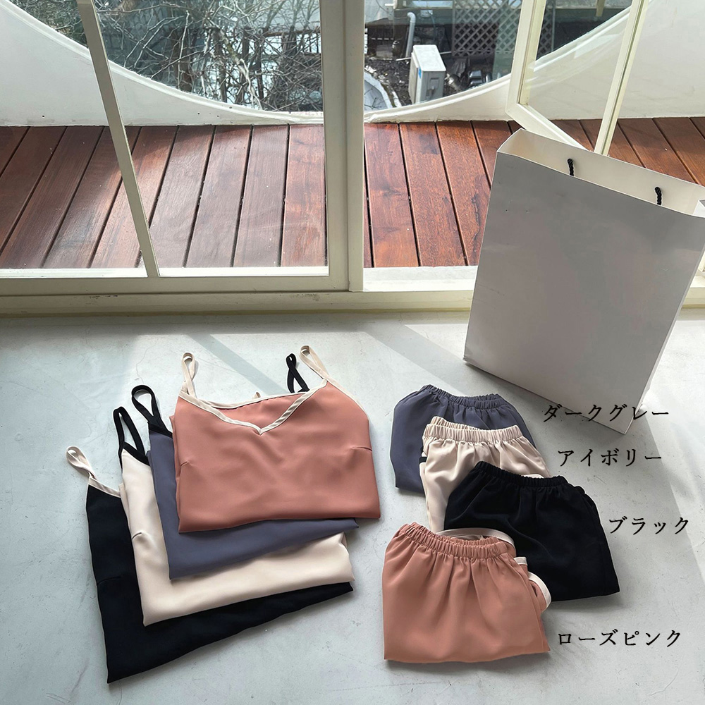 サウナグッズ 大人可愛いサウナウェア 夏用薄手セットアップ部屋着